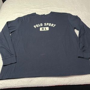 Men’s Ralph Lauren Polo Navy L/S Tee, EUC, Size XL